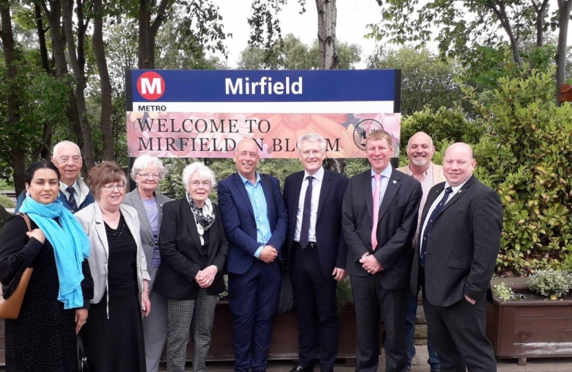 Mirfield Station visit by Rail Minister Andrew Jones MP