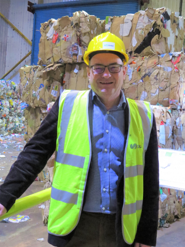 Councillor John Taylor at Recycling Centre