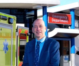 Mark visiting Dewsbury Hospital 